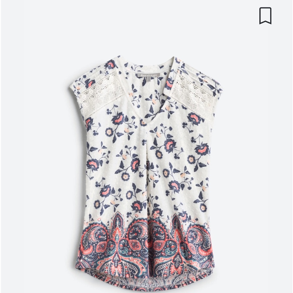 DANIEL RAINN
Caleena Pleated Shoulder Crochet Detail
Knit Top
From stitch fix